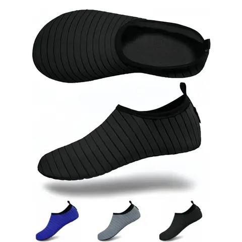 Unisex Barefoot Water Shoes - Lightweight Skin-Friendly Breathable Cloth Footwear, Non-Slip Sole, Foldable Flexible Slip-On, Casual Fashion Watershoes for Travel, Indoor Activities, All Seasons, Skin Friendly Women's Water Shoes
