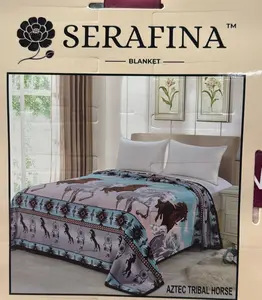 Serafina Aztec Tribal Horse Blanket - Soft and Cozy Bedding for Home