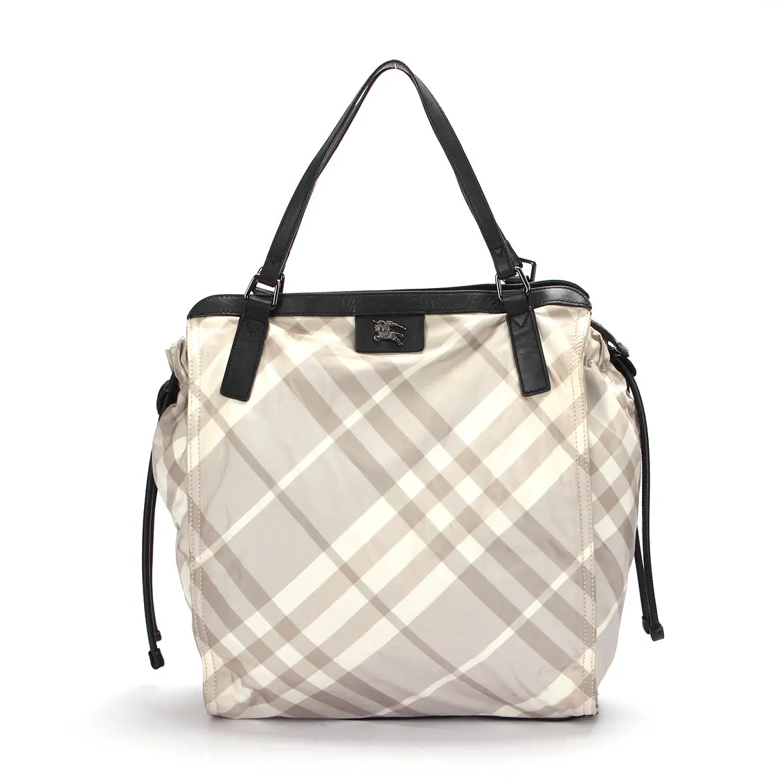 Pre-owned BURBERRY Nylon Tote Bags Mega Check Buckleigh Tote