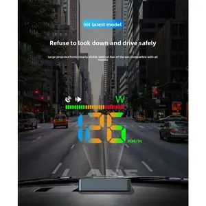 Car Hud Head-Up Display, Multi-Function GPS Speedometer, HD Instrument Display H4, Built in Gps, Compatible with All Vehicles, Mph-Lm/h Mode Switch