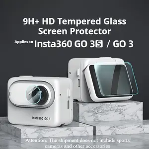 Insta360 Go 3s Go 3 Screen Tempered Glass Protector Cover, Anti-Scratch Camera Accessories, Durable Protective Film for Sports Cameras