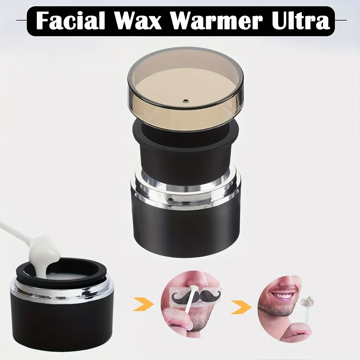 Mini USB Wax Warmer Machine with Pot, Portable Fast Heater for Nose, Ear, Facial, Eyebrow, Lip, Bikini and Underarm - Easy Clean, Compact for Home & Travel Waxing, Wax Heater Hair Removal, Hair Removal Product