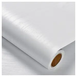 Peel and Stick Wallpaper Wood Contact Paper White Wood Grain Thicken Textured for Cabinets Drawers Countertops Waterproof Self Adhesive Vinyl 17.5" x 78.7"