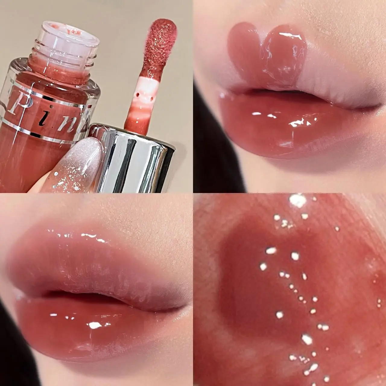 Light and transparent lip gloss, Balm, natural and long-lasting mirror like white lip color, easy to color, suitable for all seasons, moisturizing, lightweight and non sticky, Men's/women's daily cosmetics, lip care, suitable for all skin types