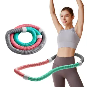 Weighted Soft Spring Hula Hoop for Adults - 3lb Foldable Portable Design, Waist-Friendly Upgraded Closed Silent Version