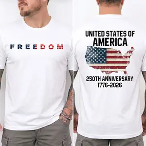 American Flag Freedom T-Shirt, 250th anniversary shirt, United States of America Tee