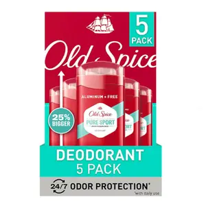 Old Spice High Endurance Deodorant, 48-Hr. Protection, Pure Sport, 3.0 oz., Pack of 5