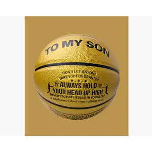 Custom Gold Basketball with Encouraging Message |   Son’s Special Keepsake