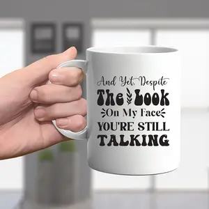 1PC 11OZ White Funny Coffee Mug, Gag Gifts, Christmas Gifts, White Elephant Gift