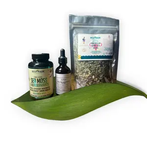 Fibroids Be Gone Bundle Combo for Uterine Fibroids Relief - (tea blend, capsules, drops) Beverage Drink