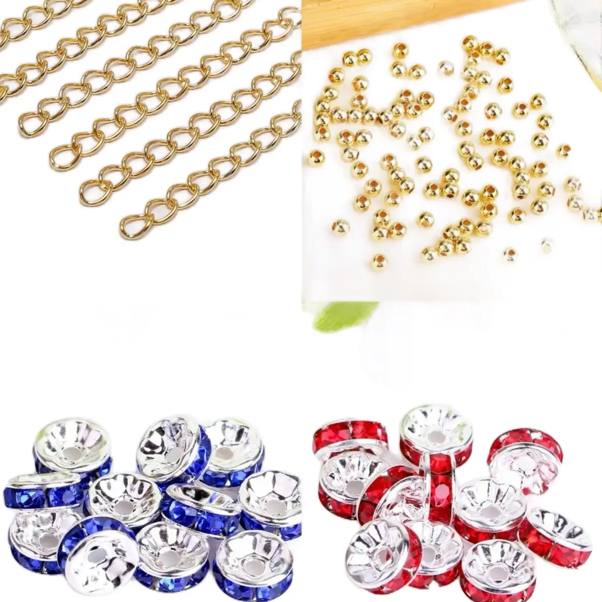 Various accessories ，spacers  flower flaks.are used for DIY handmade necklaces, bracelets, jewelry, etc