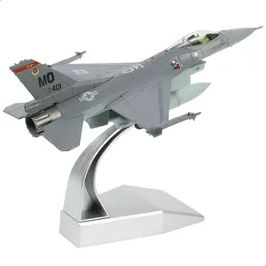 1/100 F-16C Fighting Falcon Fighter Model Metal DieCast Aircraft jet Kit Fighter Plane Model Military Airplane for Collection and Gift