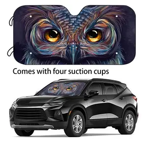 Summer Car Interior Sunshade Windshield Sun Shade 1pc, Prevents Interior Aging, Fun Design for Home Outdoor Use, Privacy Protection with Easy Installation Suckers