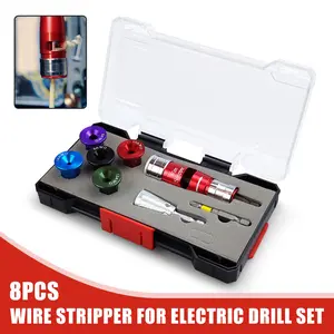 6/8/10/12/14 AWG Wire Stripper Tool Set Wire Twister Wire Stripper for Drill for Home Improvement Electricians