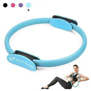 RITFIT 14-Inch Pilates Ring Circle - Home Pilates & At Home Gym Equipment, Durable Elastic Workout Bands, Inner & Outer Thigh Toning Tool, Bonus Workout Guide Included (Blue)