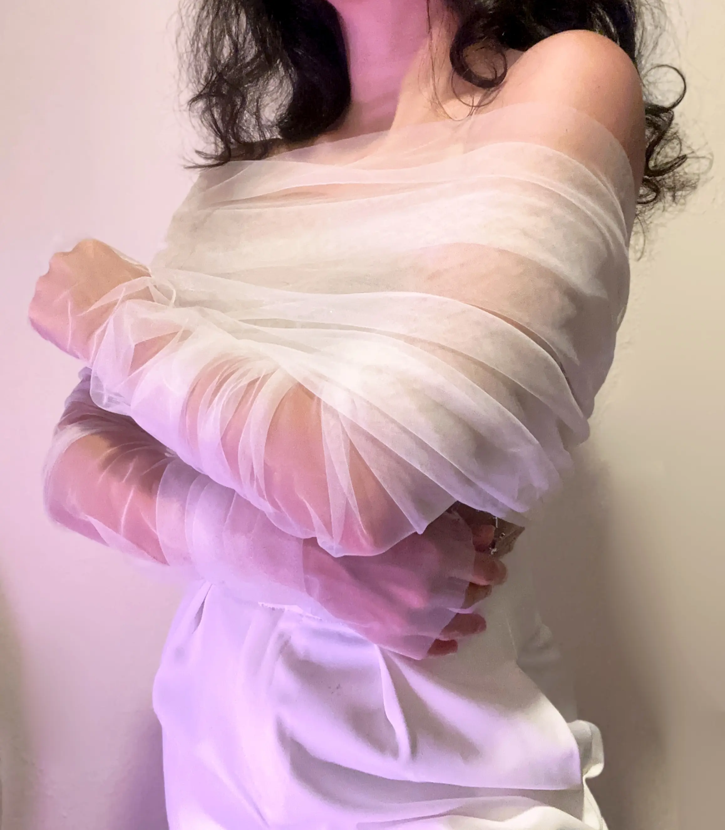 Handmade Tulle Bolero with Fingerless Sleeves: Bridal Shoulder Wrap and fingerless and a pair of arm sleeves