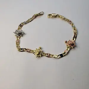 gold plated 14k tortoise bracelet