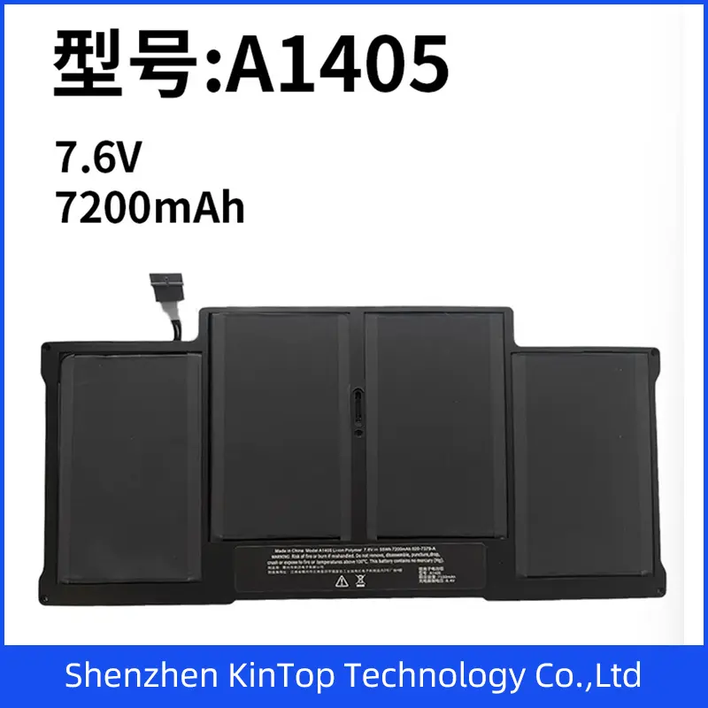 7.6V7200mAh A1405 Black Laptop Battery for Apple A1405 MacBook Air A1466 A1369 A1377 A1496 Replacement Battery Li-ion Battery