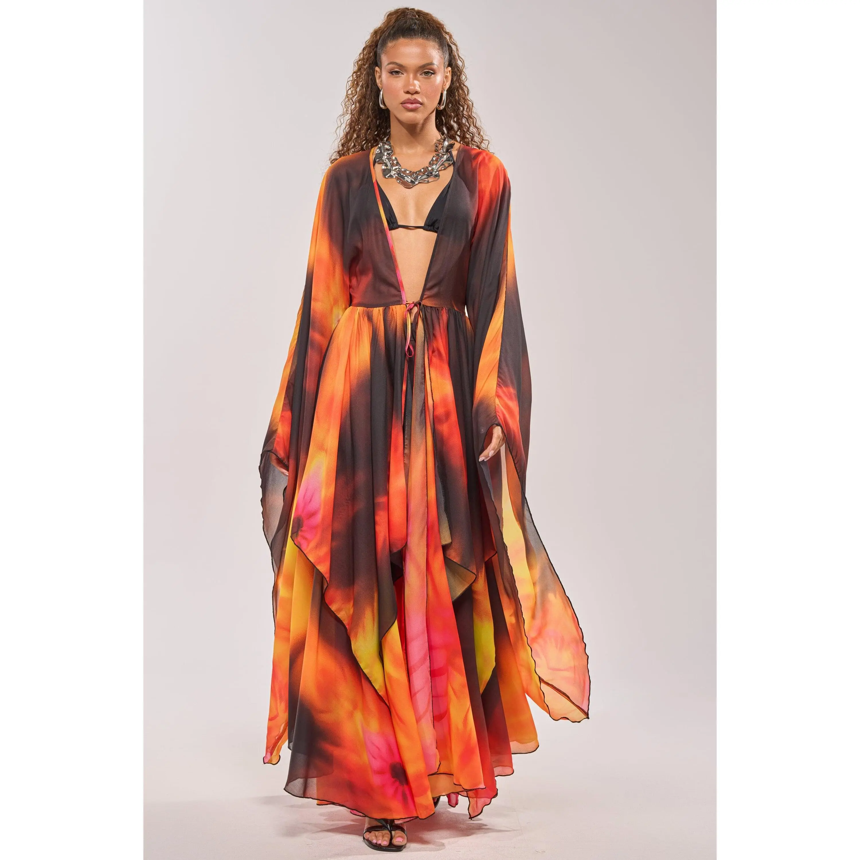 GIRL ON FIRE CHIFFON CARDIGAN