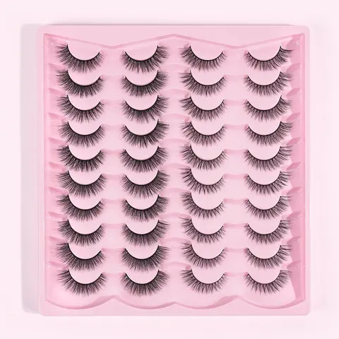 False Strip Lashes, Diy False Eyelashes, Voluminous False Eyelashes, Diy Volume Eyelashes, 20 Pairs 2 Sizes Wispy Faux Eyelashes, Natural Eyelash Extensions, Full & Half Faux Eyelashes, Lash Clusters Extension Set, Eyelashes Extensions Set