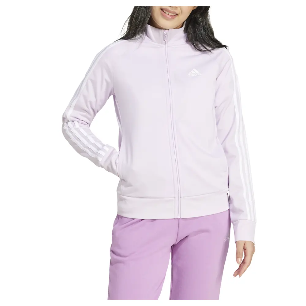 adidas Womens Primegreen Essentials Warm Up Jacket Training Athletic Outerwear Casual - Purple