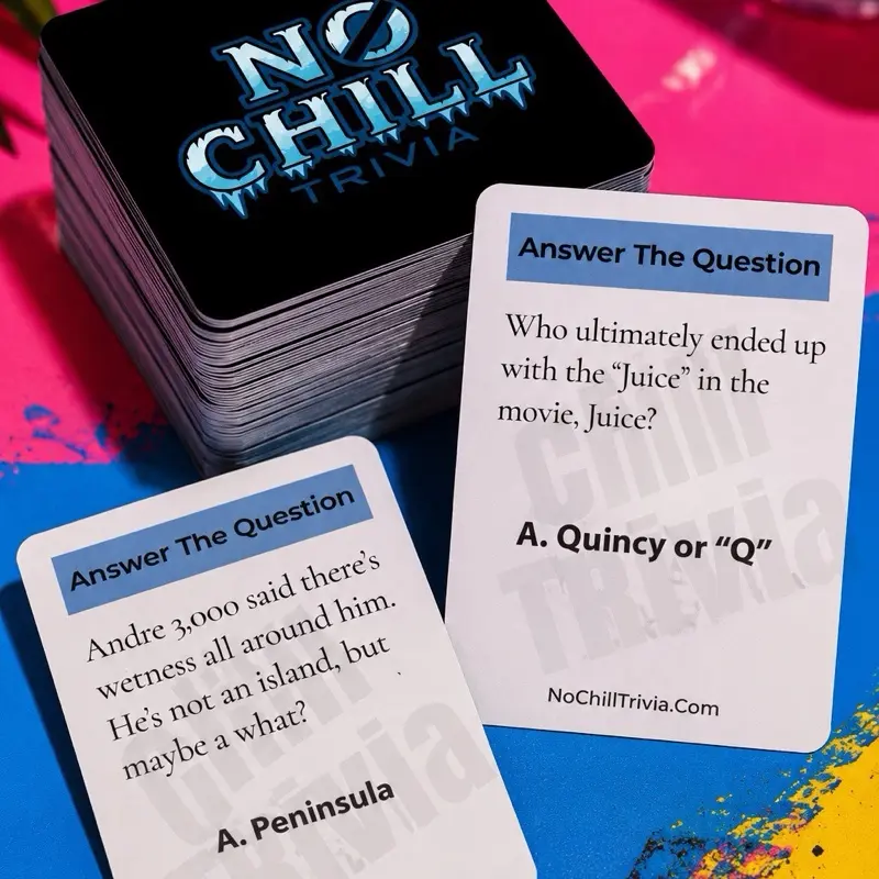 No Chill Trivia Card Game (90’s & 00’s R&B & Hip-Hop Edition)