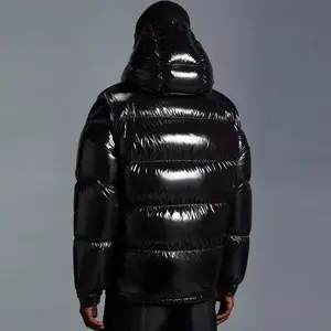 Glossy Hooded Puffer Jacket