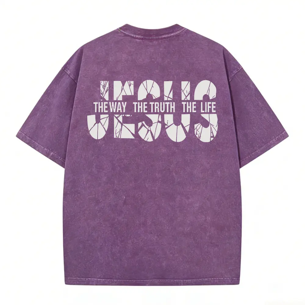 Washed T-shirt-Purple