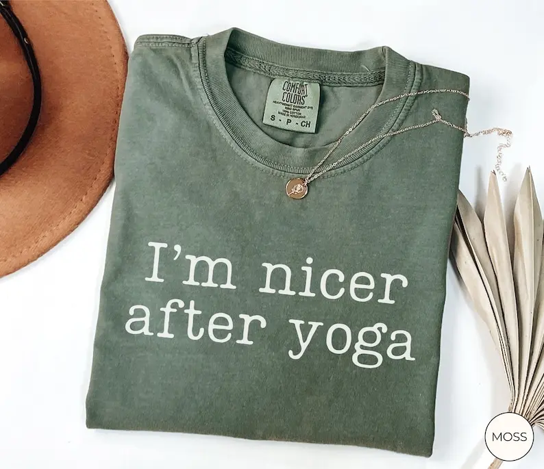 I'm Nicer After Yoga Shirt, Comfort Colors Yoga T-shirt, Funny Yoga Gifts, Yoga Instructor Tee, Yogi Shirt