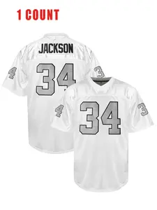 Men's Rugby Jersey Number 34 Jackson Vintage Style, Perfect Gift for Young Athletes, Loose-Fitting All Seasons Sportswear, Athletic Activewear