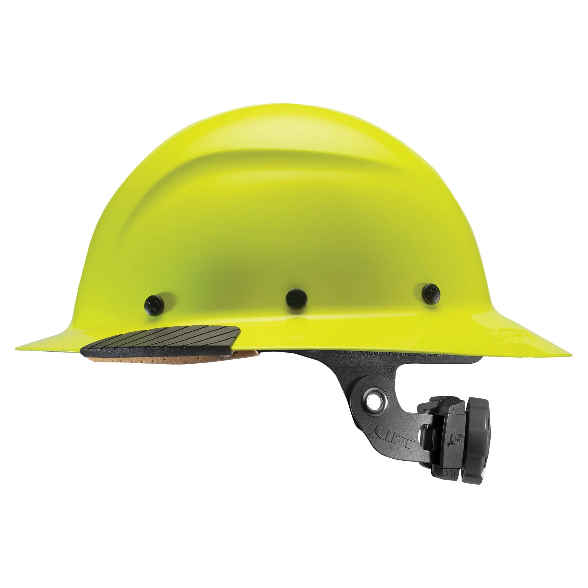 DAX Full Brim Hard Hat - Hi-Viz ANSI Z89.1-2014 Certified Impact Resistant LUX Suspension Perforated Padding Moisture-Wicking Liner