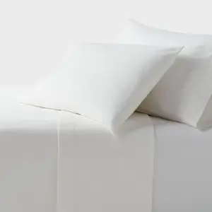 Queen Ultra Soft Flannel Sheet Set White - Threshold