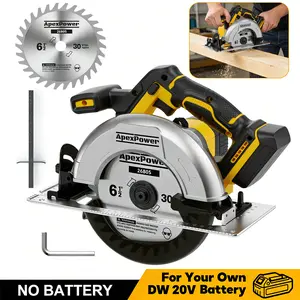 Brushless Cordless Mini Circular Saw for Dewalt 20V Battery, Laser Guide, Multi-Purpose Cutting Tool, Bevel Cuts 0-90°, Bare Tool Kit