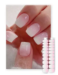 Semi Cured Gel Nail Strips | Built-In Gel Top Coat | UV Light Required | Salon Quality, Easy Application And Removal