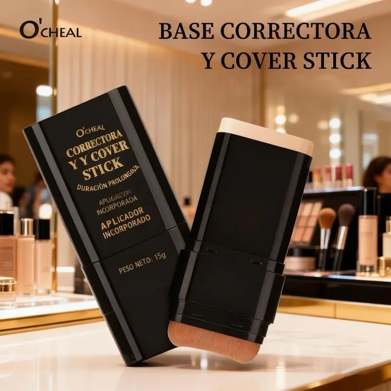 Waterproof Long-Lasting Foundation Stick with Coverage, Lightweight Natural Finish Makeup Base, Perfect for Daily Use & Special Occasions