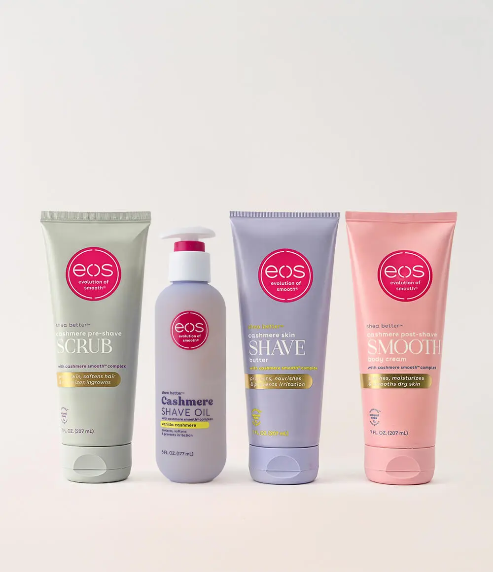 Cashmere Skin Collection Bundle, Vanilla Cashmere Shave Routine 4-Piece Set, Scrub, Shave, Moisturize Cashmere Skin Collection Bundle, Vanilla Cashmere Shave Routine 4-Piece Set, Scrub, Shave, Moisturize