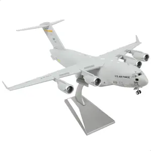 1/200 Scale Model Aircraft C-17 Globemaster III Diecast Transport Aircraft Kit with Stand, Airplane Display Set, Thanksgiving Gift for Collectors