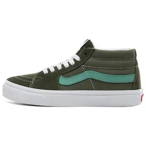 Vans SK8 Hi Retro Casual Skate Shoes for Men and Women in Deep Green Verifiable, with credentials and supporting global authentication