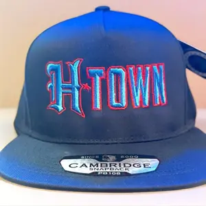 Htown Embroidered Snapback Hat Houston Pride Adjustable Fit Durable Fabric Vibrant Team Color Perfect for Fans