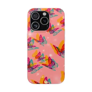 Butterfly iPhone Cases | Colorful Phone Cover, Cute Phone Case, Spring Accessories, Gift for Her, Floral Design Cases