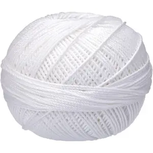 Egyptian Cotton Crochet Thread, Tatting Thread, and Knitting Thread Size 3 (50 Grams 120 Yards) HH03601, Snow White