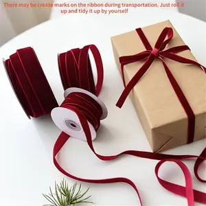Deep Single-Sided Velvet Ribbon, Christmas Jewelry Display Packaging, Flower Gift Wrapping, Gift Wrapping Supplies, Bow Making, Party Decor, Valentine's Day