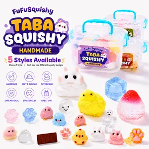 10 Pack Taba Squishy Toys kit with Toy Box & Cute Stickers, Kawaii taba Squishies Stress Relief Toys Party Favors for Kids 4-8 8-12, Squishy Fidget Toys for Kids , Birthday Gifts Toys for Girls 8-10