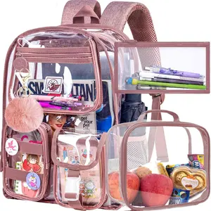 Clear Backpack, Heavy Duty Transparent Bookbag for Women and Men | Heavy Duty