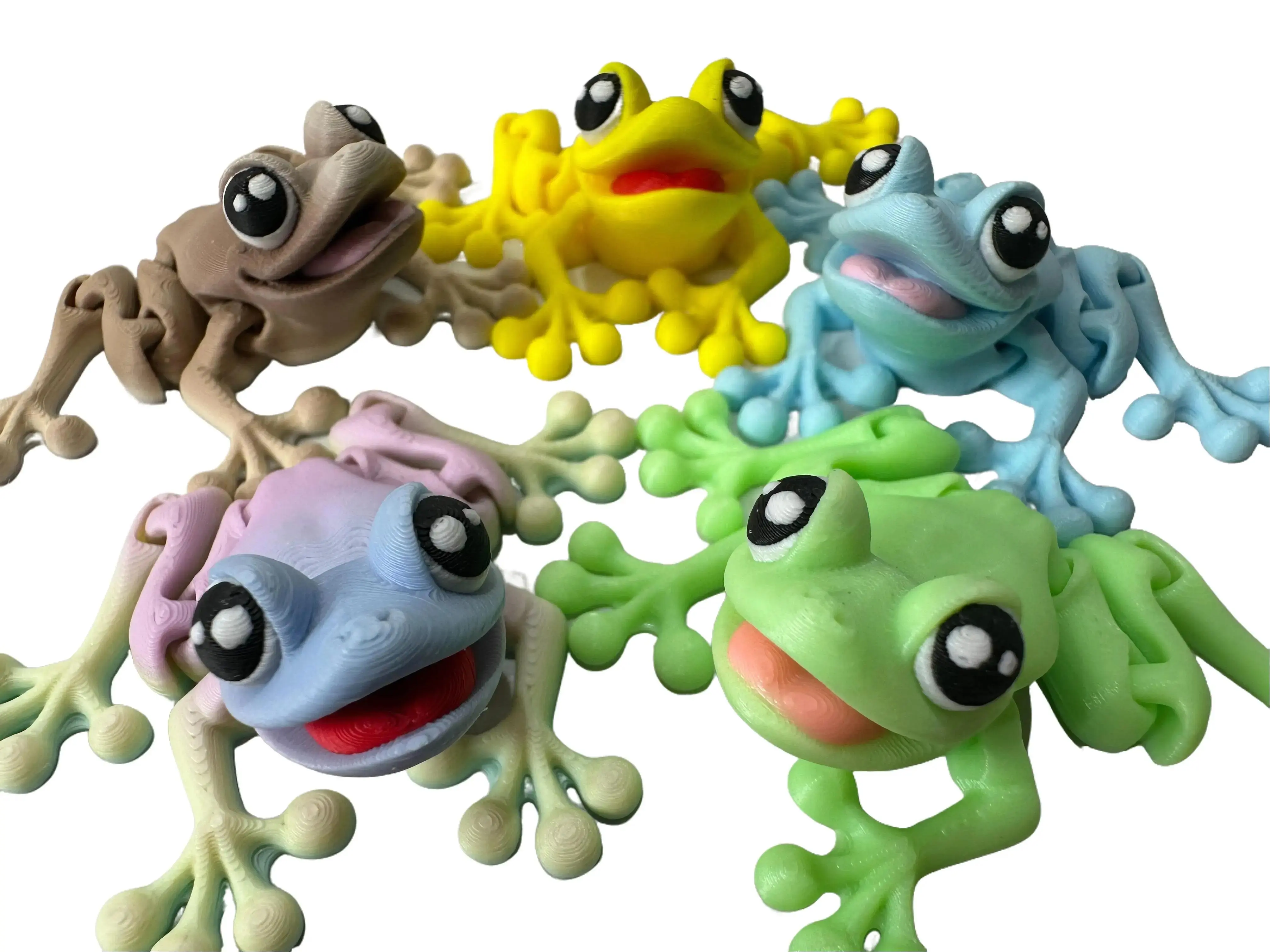 3D Printed Magnetic Articulating Tiny Frog – Cute Mini Fridge or Desk Buddy