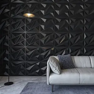 Aadesh 3D Wall Panel (Includes Roll of Mounting Tape), Decorative Interior Wall Decor, Geometric Texture Pattern for Living Room, Lobby, Bedroom, Hotel, Office, Game Room, TV Backdrop, 11.8 x 11.8 inches (Approx. 30 x 30 cm), White/Black/Pink/Gray