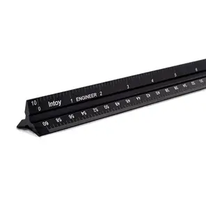 12 Inch Engineer Scale Ruler, Engineering Scale with Anodized Solid Aluminum Core, Laser Etched Scales, Imperial Scale - 1:10, 1:20, 1:30, 1:40, 1:50, 1:60, 12" Drafting Measuring Ruler