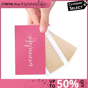 WENNALIFE Hair Extension Tape - Double Sided Replacement Tabs, No Residue Transparent 24pcs 1.6x0.3 Inch/Piece