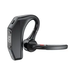 Bluetooth-compatible Earbuds Wireless Single Earphone Wireless Earbuds Headset Dual Microphone Active Noise Cancelling One-Button Mute Long Battery Life for Driving Business Music Iso Android Phones