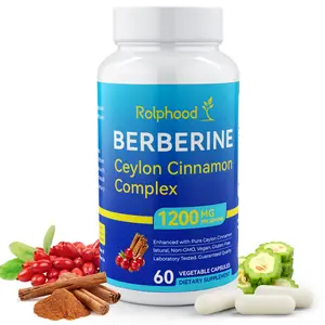 Berberine Supplement with Ceylon Cinnamon Complex Supplements, Berberine HCl 97% Purity,Immunity & Weight Management,Non-GMO Vegan-60 Capsules